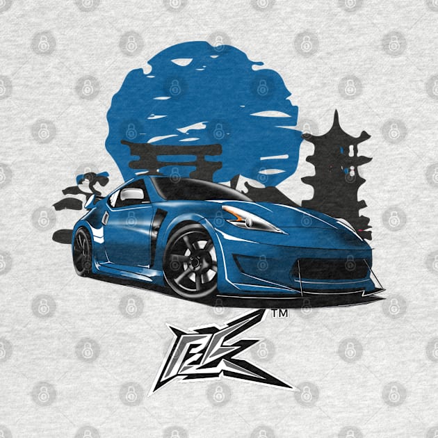 nissan 370z blue by naquash